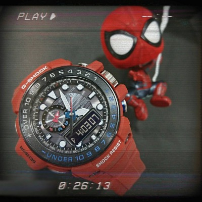 【G-SHOCK】スパイダーマン・レッドのガルフマスター♪